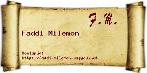 Faddi Milemon névjegykártya